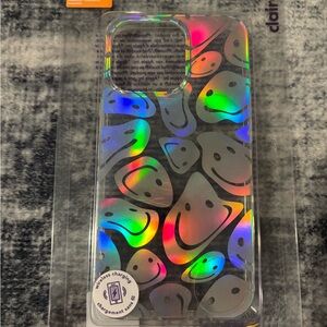 Claire's Silver Heart Pattern Phone Cover